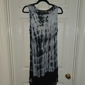 Stylish Black and Gray Midi Dress